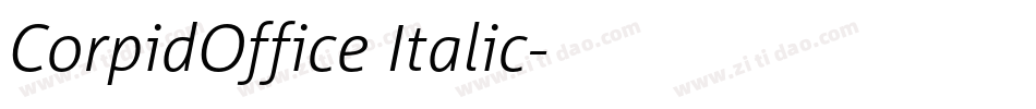 CorpidOffice Italic字体转换